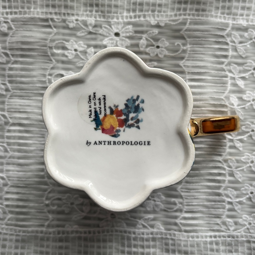 RARE Anthropologie Botanica Floral Mug Cup - Picture 5 of 8